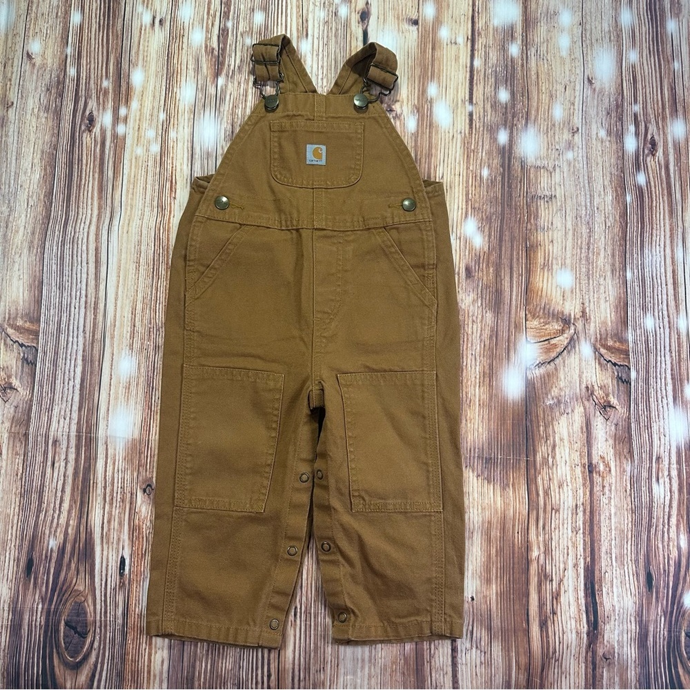 Carhartt Kids Overalls Size 18 Months Brown